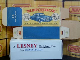 Matchbox Lesney 28c Jaguar Mark Ten blue Type E1 Empty Box Only 4