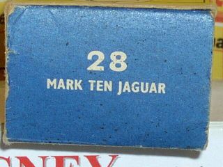 Matchbox Lesney 28c Jaguar Mark Ten blue Type E1 Empty Box Only 5