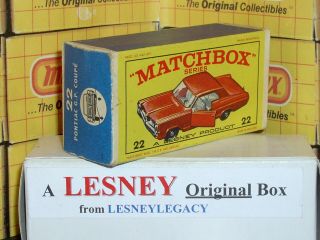 Matchbox Lesney 22c Pontiac Gran Prix Coupé Type E2 Empty Box Only 2
