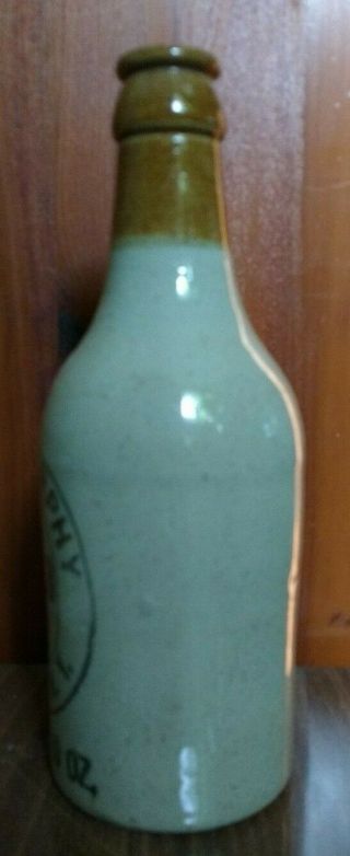Con.  Murphy Ginger Beer TwoTone Stoneware Jug Antique Pottery Bottle Syracuse NY 2