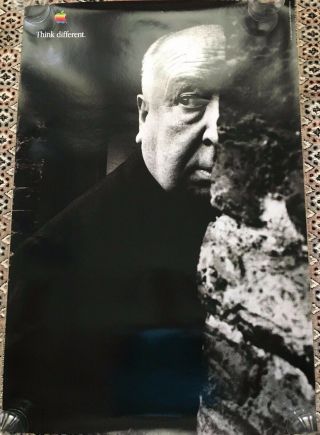 Apple Computer Poster Alfred Hitchcock Think Different 1997 Rare 36 X 24