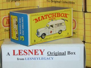 Matchbox Lesney 3c Mercedes Ambulance Type E4 model Empty Box Only 2