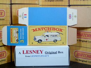 Matchbox Lesney 3c Mercedes Ambulance Type E4 model Empty Box Only 3
