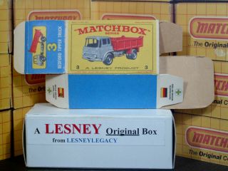 Matchbox Lesney 3b Bedford Tipper Truck Type E3 Empty Box Only 4