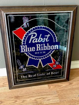 Vintage Pabst Blue Ribbon Sign Mirror