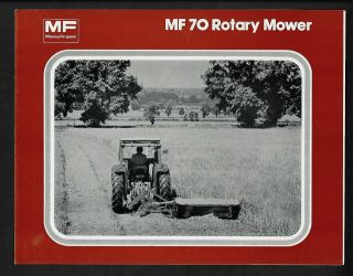 Massey Ferguson Mf70 Rotary Mower 4 Page Brochure