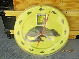 Large Vintage Just One Bite Rat Mouse Bait Poison Farm Gas Oil 17 " Clock Sign