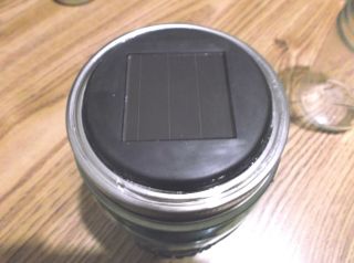 SOLAR LED LIDS,  SOLAR LIGHTS FOR WIDE MOUTH MASON JARS With STAR 3