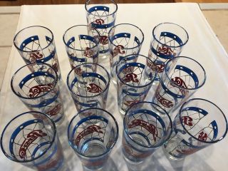 13 1970’s Pepsi - Cola Tiffany Style Stained Glass Tumblers (12 Oz)
