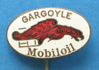 119 Gargoyle Mobiloil Oil Enamel Lapel Badge Pin
