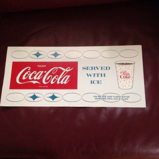 Vintage Coca - Cola Metal Sign - 1960 