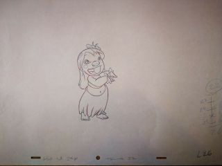 Walt Disney Tv Animation Art Cel Production Drawing Lilo & Stitch Lilo Surf 122