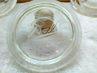 Ball No 10 Vintage Clear Glass Canning Jar Lid Inserts (set Of 3)