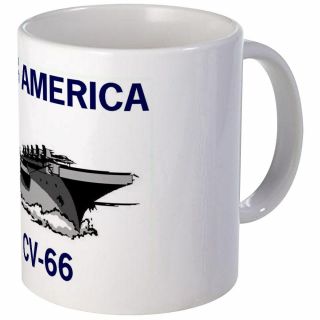 11oz Mug Uss America Cv - 66 Navy Usa Coffee Cup (ceramic)