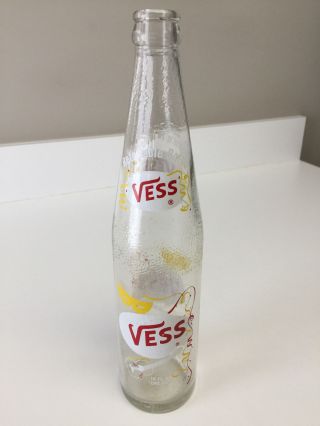 Vintage Empty Glass Vess 16 Oz.  (1 Pint) Soda Pop Bottle Collectible