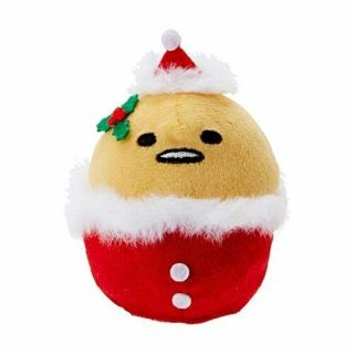 Sanrio Gudetama Lazy Egg Santa Claus Palm Size Mini Small Plush Doll 256617
