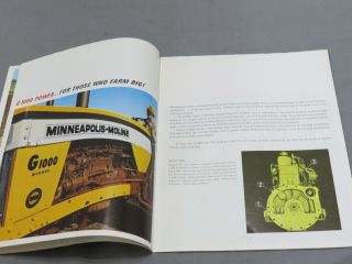 vintage Minneapolis Moline G1000 Tractor Sales Brochure 1965 16pgs 4