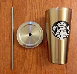 Starbucks Insulated Stainless Steel 16oz Cup With Lid And Stainless Steel Straw