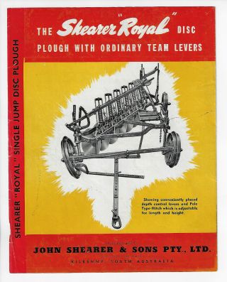 John Shearer Shearer Royal Disc Plough 4 Page Brochure