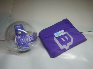 Twitch Promo Tote Bag And Lanyard Sticker Bundle Set