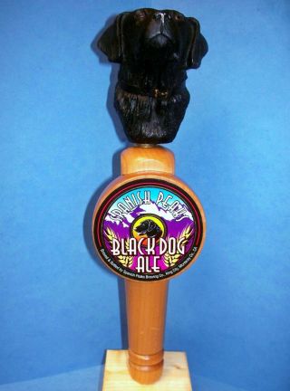 Vintage Spanish Peaks Brewing Co.  Figural Black Dog Ale Beer Keg/tap Handle 11 "