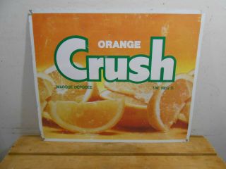 Vintage Orange Crush Cola 24 " X 20 " Soda Pop Bottle Tin Sign
