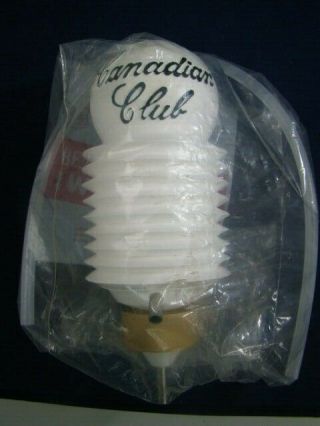 Vintage Canadian Club Liquor Pump Dispenser - White,  Open Package