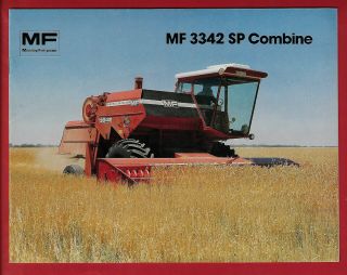 Massey Ferguson Mf 3342 Sp Combine Harvester 12 Page Brochure 1982