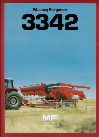 Massey Ferguson Mf 3342 Combine Harvester Specifications Brochure 1984
