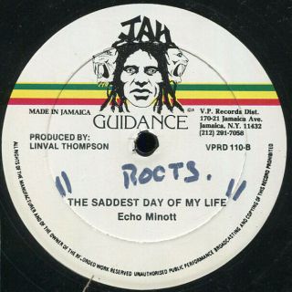 Echo Minott - The Saddest Day Of My Life Usa Jah Guidance 12 " Listen