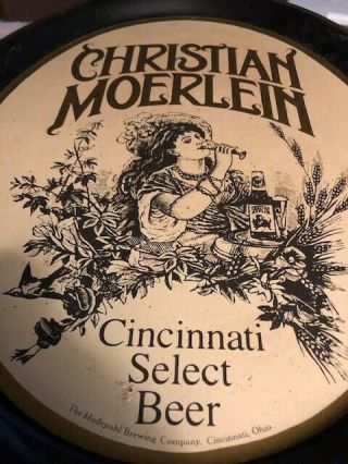 Christian Moerlein Large Beer Tray Hudlepohl Brewing Co Cincinnati Oh Pre 1986