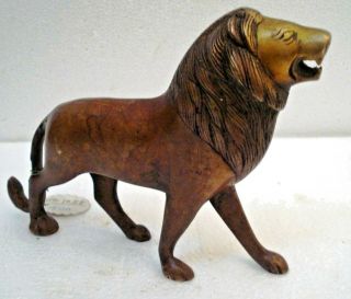 Vintage Style Lion Statue Figurine - Brass - Traditional Lion – Indian (1058)
