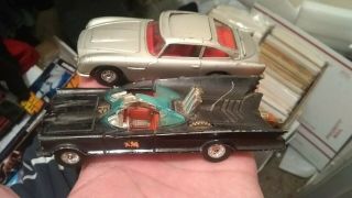 Vintage Corgi Batmobile And James Bond Cars