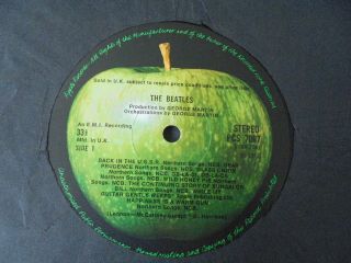 The Beatles - The White Album 1968 UK DOUBLE LP APPLE STEREO 1st FACTORY SAMPLE 7
