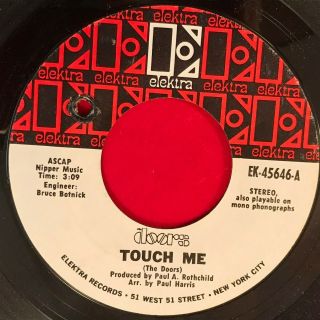 The Doors Touch Me 1968 Usa 7 " Vinyl Single 45