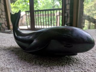 Vintage Ironwood Carved Wood Whale Figurine 13 " Inches Long