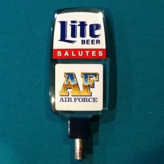 Vintage Miller Lite Beer Salutes Af Air Force Beer Tap Handle