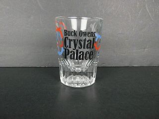 Buck Owens Crystal Palace Shot Glass 3 " Tall Barware Hee Haw Country Music Star