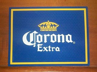 Corona Extra Crown Logo Spill Bar Mat Glass Coaster