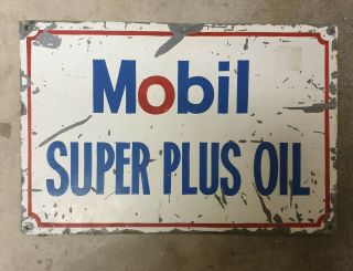 Vintage Mobil Oil Metal Sign