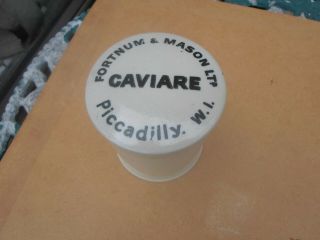 Rare Antique Fortnum & Mason " Caviare " Pot Lid And Base