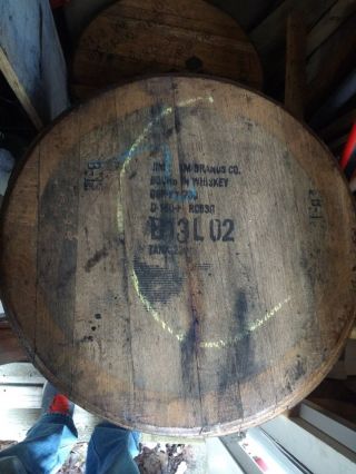 100 Authentic - Stamped - Bourbon Whiskey Whisky Barrel Head/top/lid/end Oak