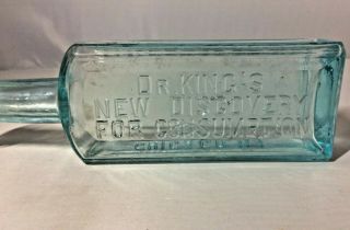 Vintage Bottle Dr King ' s Discovery For Consumption Chicago IL H.  E.  Bucklen 4