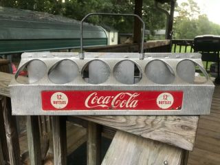 Vintage Coke Coca Cola 12 Pack Aluminum Bottle Carrier