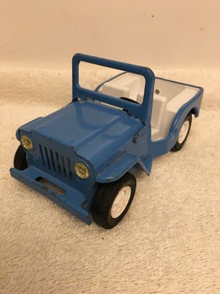 Vintage Tonka Die - Cast Metal Blue Jeep