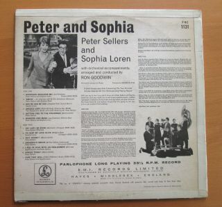 Peter Sellers & Sophia Loren Peter And Sophie 1960 NM/VG Parlophone PMC 1131 5