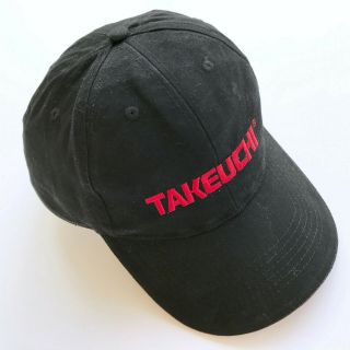 Takeuchi Black Hat Heavy Industrial Equipment From Japan Baseball Cap Adjustable