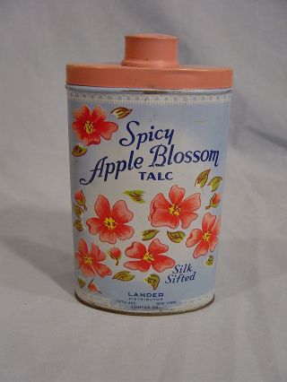 Lander Spicy Apple Blossom Talc Tin