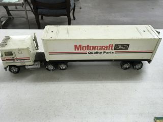Vintage Nylint Highway Ford Motorcraft Quality Parts Semi Truck Trailer Steel