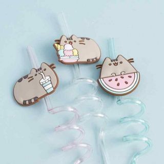 Pusheen The Cat Silly Straw Set of 3 - Pusheen Box Summer 2017 Exclusive 2